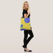 Tote Bag Pivoines Bleues (Sur le modèle)