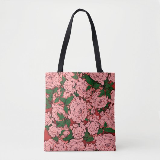 Tote Bag Pivoines roses (Devant)