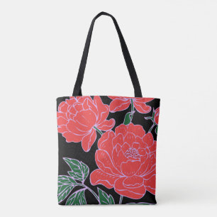 Tote Bag Pivoines rouges