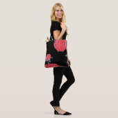Tote Bag Pivoines rouges (Sur le modèle)