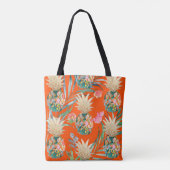 Tote Bag PixDezines Aloha Ananas+Fronds Palm Aquarelle (Dos)