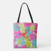 Tote Bag PixDezines Aloha Hibiscus/forêt tropicale (Dos)