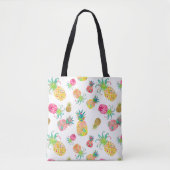 Tote Bag PixDezines Aloha Pineapples Aquarelle (Devant)