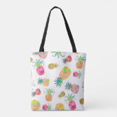 Tote Bag PixDezines Aloha Pineapples Aquarelle (Dos)
