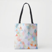 Tote Bag PixDezines Aquarelle Coton Candy Triangles (Devant)