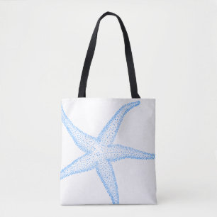 Tote Bag PixDezines Blue Starfish /do-it-yourself couleur a