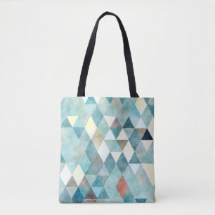 Tote Bag PixDezines Boho géométrique/motif de triangles