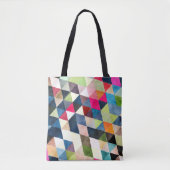 Tote Bag PixDezines Boho géométrique / Triangles Motif (Devant)