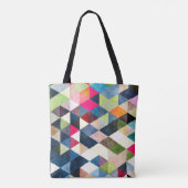 Tote Bag PixDezines Boho géométrique / Triangles Motif (Dos)