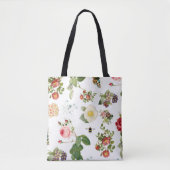 Tote Bag PixDezines Botanical Print/Redoute Collage (Devant)