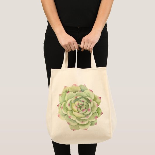 Tote Bag PixDezines Desert Rose, Verdure Succulente (Devant (produit))