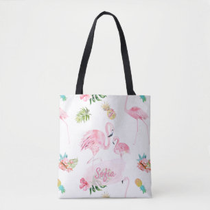 TOTE BAG PIXDEZINES FLAMANTS ROSES ROSES POUR BÉBÉ