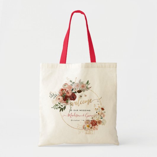 Tote Bag PixDezines H2 Fleurs de Jardin Rustique Automne Bi (Devant)