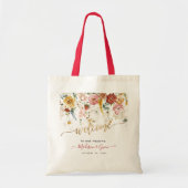 Tote Bag PixDezines H2 Orange Fall Garden Flowers Bienvenue (Devant)