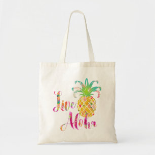 Tote Bag PixDezines Live Aloha Ananas