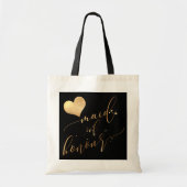 Tote Bag PixDezines Maid of Honor/Faux Gold Calligraphy (Devant)