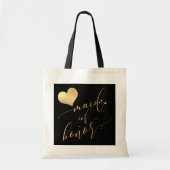 Tote Bag PixDezines Maid of Honor/Faux Gold Calligraphy (Devant)