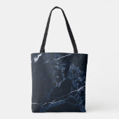 Tote Bag PixDezines MIDNIGHT BLUE MARBLE (Dos)