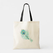 Tote Bag PixDezines Peacock Maid of Honor/Faux Gold Script (Dos)