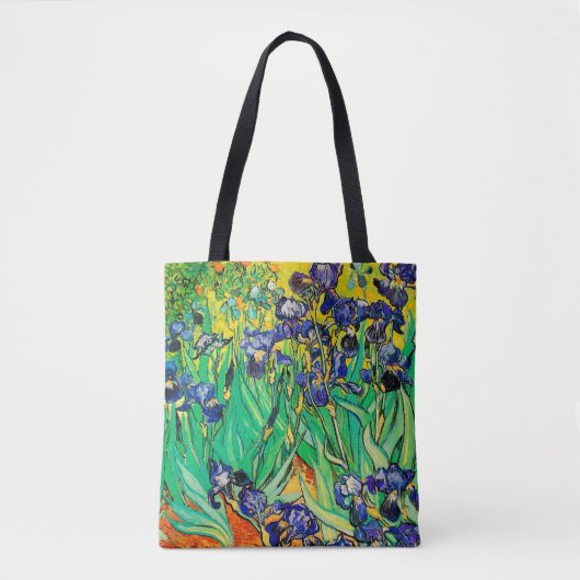 Tote Bag PixDezines Van Gogh Purple Irises/St. Roi (Devant)