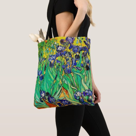 Tote Bag PixDezines Van Gogh Purple Irises/St. Roi (De près)