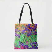 Tote Bag PixDezines Van Gogh Purple Irises/St. Roi (Devant)