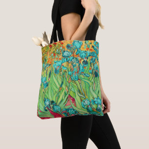 Tote Bag PixDezines Van Gogh Turquoise Irises/St. Remy