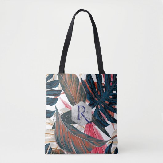 Tote Bag PixDezines Verdure, Monstera Tropical (Devant)