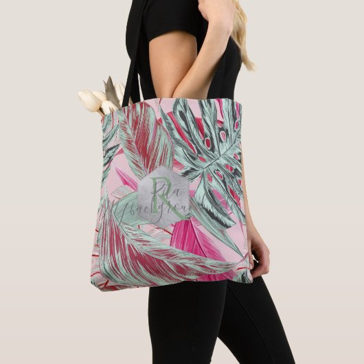Tote Bag PixDezines Verdure, Monstère Tropicale (De près)