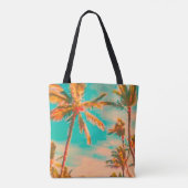 Tote Bag PixDezines Vintage Hawaiian Beach/Turquoise (Dos)