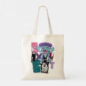 Tote Bag Pixel art et monstre bleu (Dos)