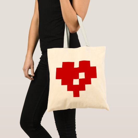 Tote Bag Pixel Coeur 8 bits Amour (Devant (produit))