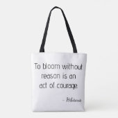 Tote Bag Pixelated hibiscus with Mint Background (Dos)