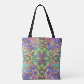 Tote Bag Pixelated Patterned Beyond Colors Of The Rainbow (Dos)