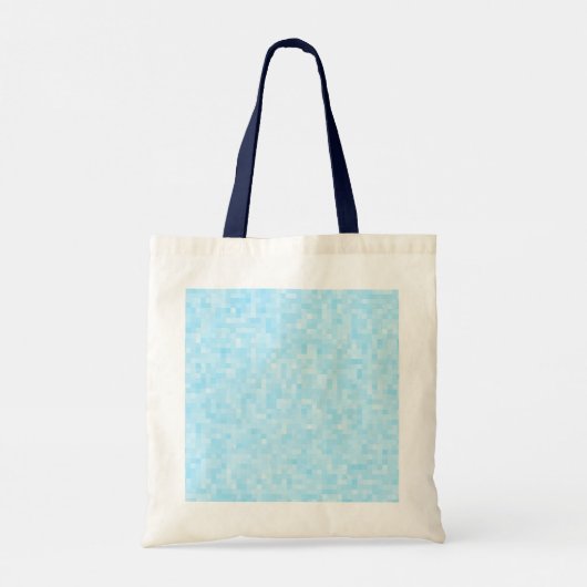 Tote Bag Pixellisation Mosaïque Bleue (Dos)