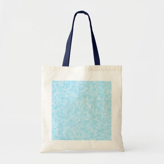Tote Bag Pixellisation Mosaïque Bleue (Devant)