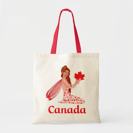 Tote Bag Pixie canadienne avec feuille d'érable (Devant)