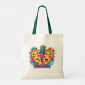 Tote Bag Pizza à l'ananas amusant (Dos)
