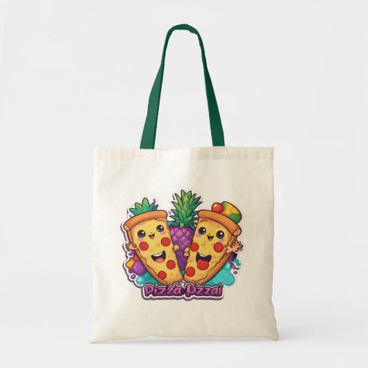 Tote Bag Pizza à l'ananas amusant (Devant)