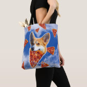 Tote Bag Pizza de Chien de Corgi (De près)