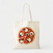 Tote Bag Pizza Mozzarella aux Tomates et Basilic (Devant)