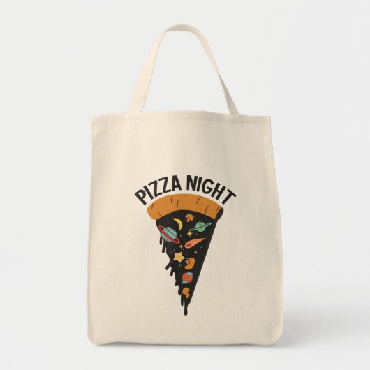 Tote Bag Pizza Night Space (Devant)