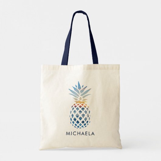 Tote Bag Plage Ananas Été Swag Côtier Personnalisé (Dos)