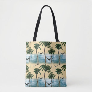 Tote Bag Plage aquarelle, tranquillité transparente