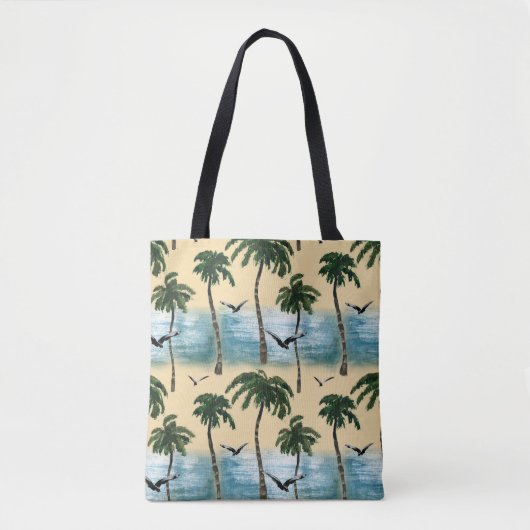 Tote Bag Plage aquarelle, tranquillité transparente (Devant)