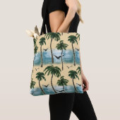 Tote Bag Plage aquarelle, tranquillité transparente (De près)