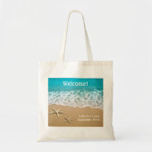 Tote Bag Plage avec Starfish sur le sable (Devant)