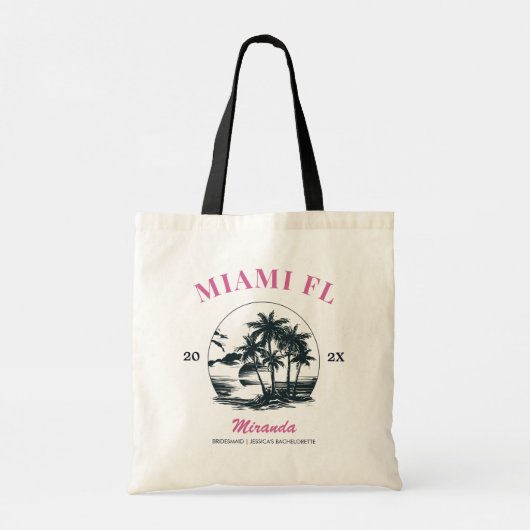 Tote Bag Plage Bachelorette Filles Week-end Voyage sur mesu (Dos)