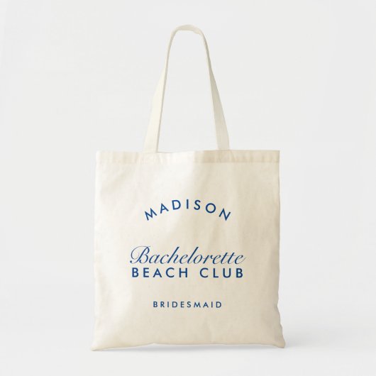 Tote Bag Plage Bachelorette Rétro Moderne Personnalisé (Devant)