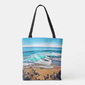 Tote Bag Plage Bliss : Vue océan (Dos)